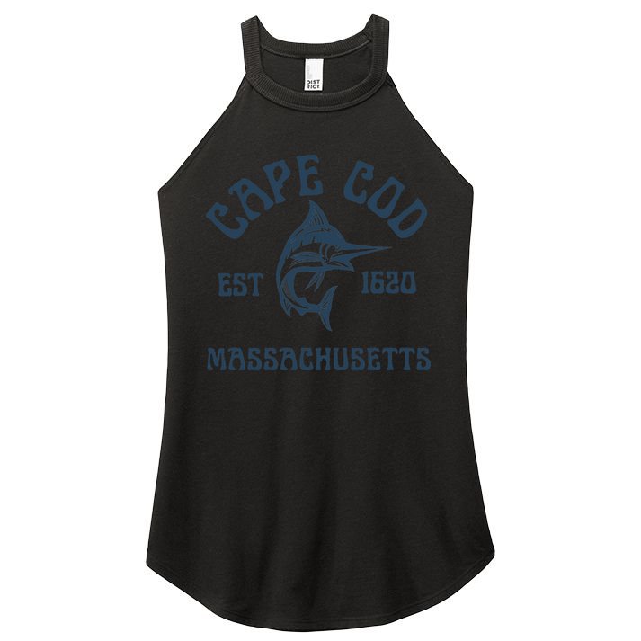 Cape Cod Massachusetts Fishing Marlin Fish Beach Boating Meaningful Gift Women's Perfect Tri Rocker Tank