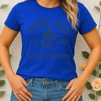 Cape Cod Massachusetts Fishing Marlin Fish Beach Boating Meaningful Gift Womens T-Shirt