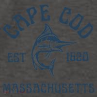 Cape Cod Massachusetts Fishing Marlin Fish Beach Boating Meaningful Gift Vector Backpack