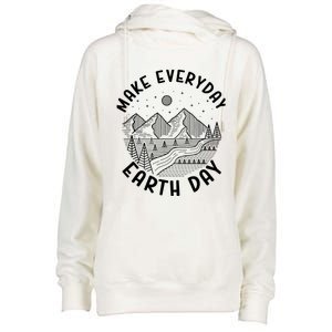 Climate Change Make Everyday Earth Day Save The Planet Womens Funnel Neck Pullover Hood