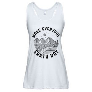 Climate Change Make Everyday Earth Day Save The Planet Ladies Essential Flowy Tank