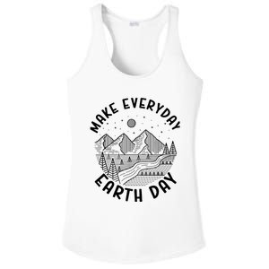 Climate Change Make Everyday Earth Day Save The Planet Ladies PosiCharge Competitor Racerback Tank