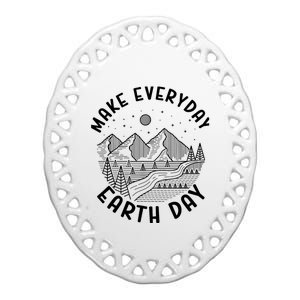 Climate Change Make Everyday Earth Day Save The Planet Ceramic Oval Ornament