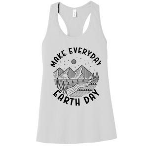 Climate Change Make Everyday Earth Day Save The Planet Women's Racerback Tank