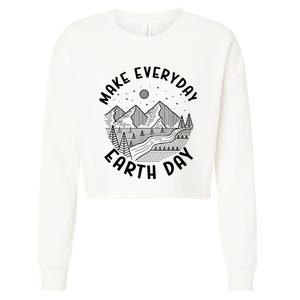 Climate Change Make Everyday Earth Day Save The Planet Cropped Pullover Crew