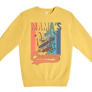 Culinary Cooking Mom Gift Mamas Cooking Gift Premium Crewneck Sweatshirt