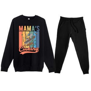 Culinary Cooking Mom Gift Mamas Cooking Gift Premium Crewneck Sweatsuit Set