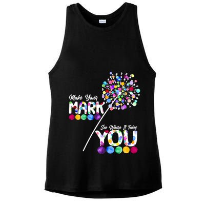 Cute Colorful Make Your Mark See Where It Takes You International Dot Day Ladies PosiCharge Tri-Blend Wicking Tank