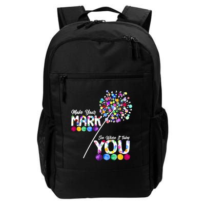 Cute Colorful Make Your Mark See Where It Takes You International Dot Day Daily Commute Backpack