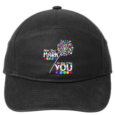 Cute Colorful Make Your Mark See Where It Takes You International Dot Day 7-Panel Snapback Hat