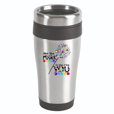 Cute Colorful Make Your Mark See Where It Takes You International Dot Day 16oz Travel Tumbler