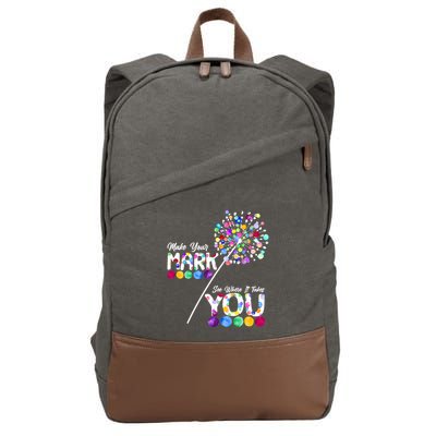 Cute Colorful Make Your Mark See Where It Takes You International Dot Day Cotton Canvas Backpack