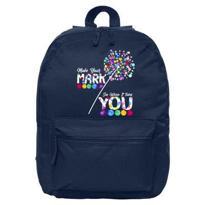 Cute Colorful Make Your Mark See Where It Takes You International Dot Day 16 in Basic Backpack