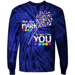 Cute Colorful Make Your Mark See Where It Takes You International Dot Day Tie-Dye Long Sleeve Shirt