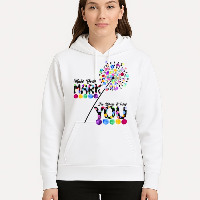 Cute Colorful Make Your Mark See Where It Takes You International Dot Day Hoodie