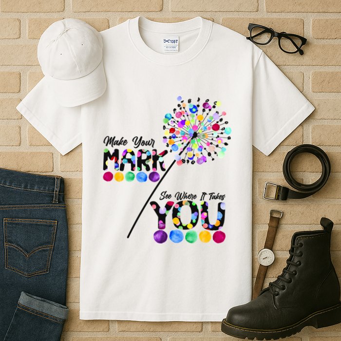 Cute Colorful Make Your Mark See Where It Takes You International Dot Day Tall T-Shirt