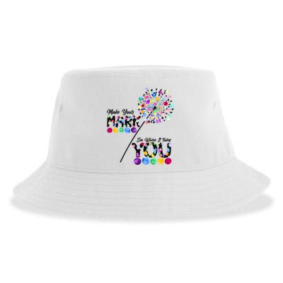 Cute Colorful Make Your Mark See Where It Takes You International Dot Day Sustainable Bucket Hat