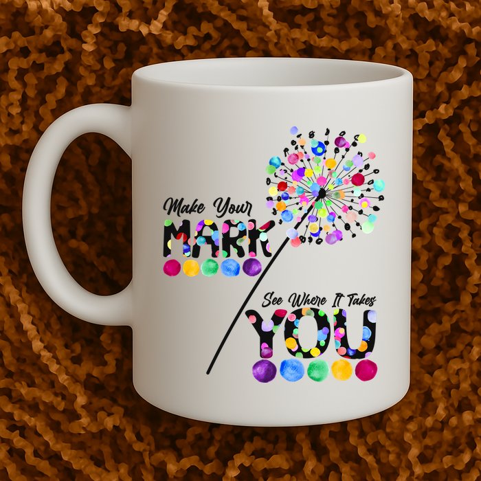 Cute Colorful Make Your Mark See Where It Takes You International Dot Day Mug