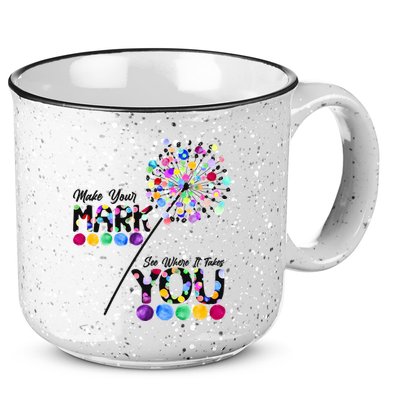Cute Colorful Make Your Mark See Where It Takes You International Dot Day 15oz Campfire Ceramic Mug