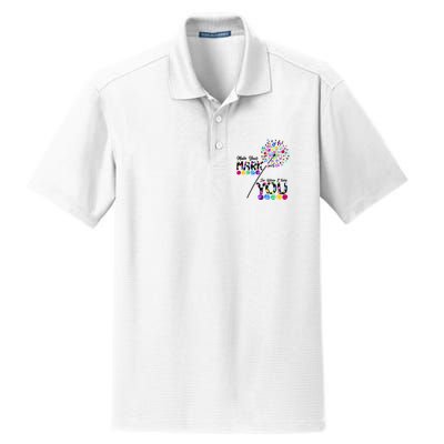 Cute Colorful Make Your Mark See Where It Takes You International Dot Day Dry Zone Grid Polo