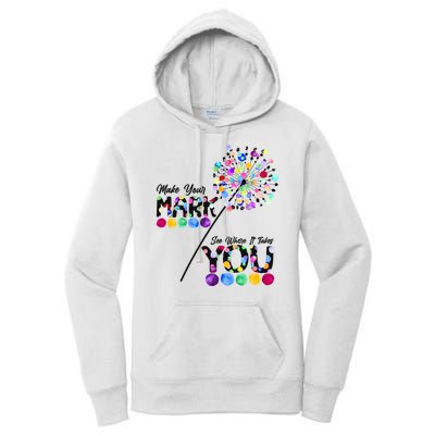Cute Colorful Make Your Mark See Where It Takes You International Dot Day Women's Pullover Hoodie