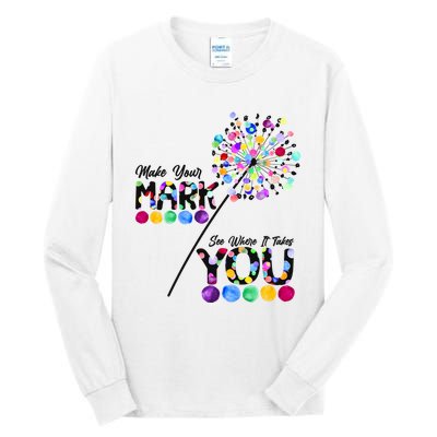Cute Colorful Make Your Mark See Where It Takes You International Dot Day Tall Long Sleeve T-Shirt