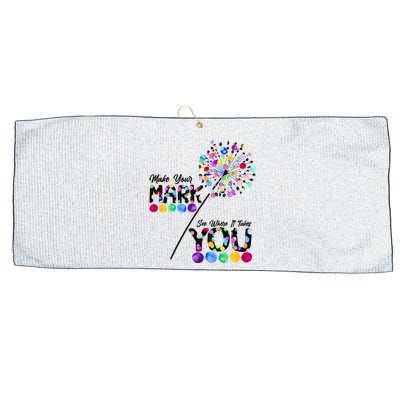 Cute Colorful Make Your Mark See Where It Takes You International Dot Day Large Microfiber Waffle Golf Towel