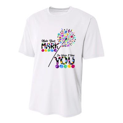 Cute Colorful Make Your Mark See Where It Takes You International Dot Day Youth Performance Sprint T-Shirt