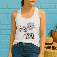 Cute Colorful Make Your Mark See Where It Takes You International Dot Day Womens Tank Top
