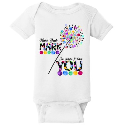 Cute Colorful Make Your Mark See Where It Takes You International Dot Day Baby Bodysuit