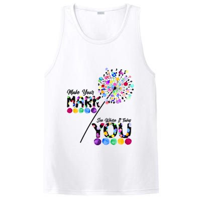 Cute Colorful Make Your Mark See Where It Takes You International Dot Day PosiCharge Competitor Tank