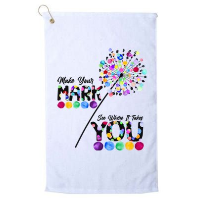 Cute Colorful Make Your Mark See Where It Takes You International Dot Day Platinum Collection Golf Towel