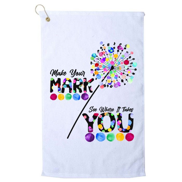 Cute Colorful Make Your Mark See Where It Takes You International Dot Day Golf Towel