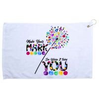 Cute Colorful Make Your Mark See Where It Takes You International Dot Day Grommeted Golf Towel