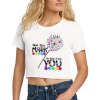 Cute Colorful Make Your Mark See Where It Takes You International Dot Day Crop Top