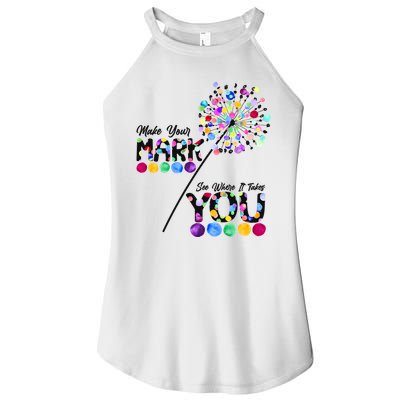 Cute Colorful Make Your Mark See Where It Takes You International Dot Day Women's Perfect Tri Rocker Tank