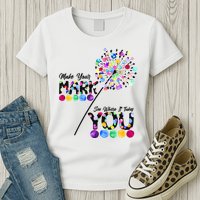 Cute Colorful Make Your Mark See Where It Takes You International Dot Day Womens T-Shirt