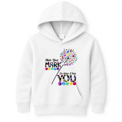Cute Colorful Make Your Mark See Where It Takes You International Dot Day Kids Hoodie