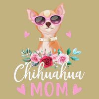 Cute Chihuahua Mom Sunglasses Flower For Chihuahua Owner Cooling Performance Crew T-Shirt
