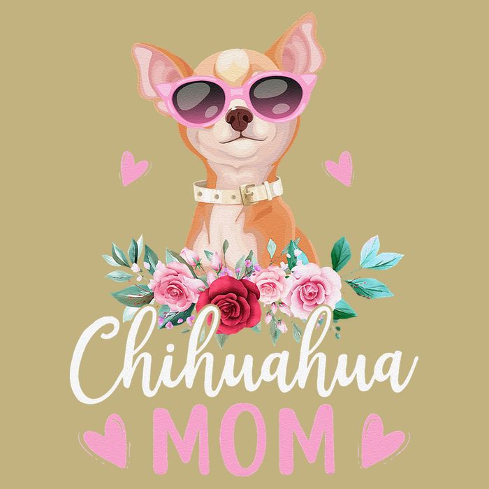 Cute Chihuahua Mom Sunglasses Flower For Chihuahua Owner Cooling Performance Crew T-Shirt