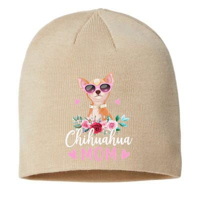Cute Chihuahua Mom Sunglasses Flower For Chihuahua Owner Sustainable Beanie
