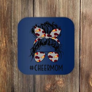 Cheermom Cheer Mom Cheerleader Mom Messy Bun Mother's Day Coaster