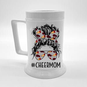 Cheermom Cheer Mom Cheerleader Mom Messy Bun Mother's Day Beer Stein