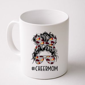 Cheermom Cheer Mom Cheerleader Mom Messy Bun Mother's Day Coffee Mug