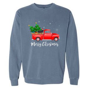 Cane Corso Mastiff Red Truck Christmas Tree Xmas Dog Lover Gift Garment-Dyed Sweatshirt