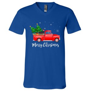 Cane Corso Mastiff Red Truck Christmas Tree Xmas Dog Lover Gift V-Neck T-Shirt