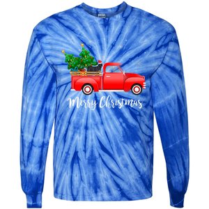 Cane Corso Mastiff Red Truck Christmas Tree Xmas Dog Lover Gift Tie-Dye Long Sleeve Shirt