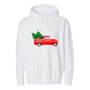 Cane Corso Mastiff Red Truck Christmas Tree Xmas Dog Lover Gift Garment-Dyed Fleece Hoodie