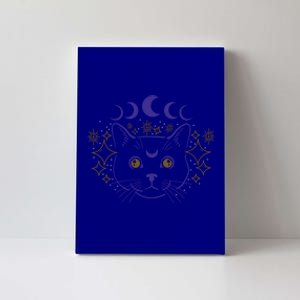 Celestial Cat Moon Phases Anime Witch Whimsigoth Aesthetic Gift Canvas