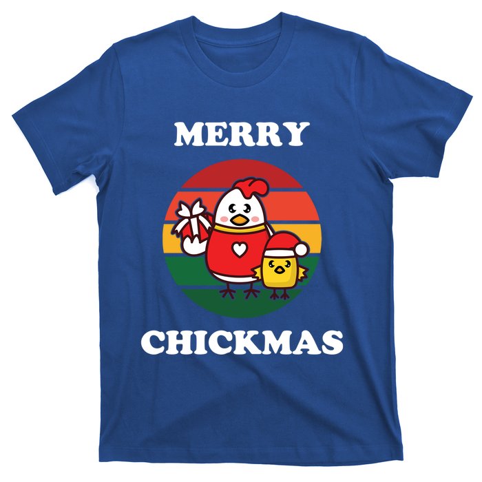 Cute Chicken Merry Chickmas Funny Xmas Pet Baby Chick Family Gift T-Shirt